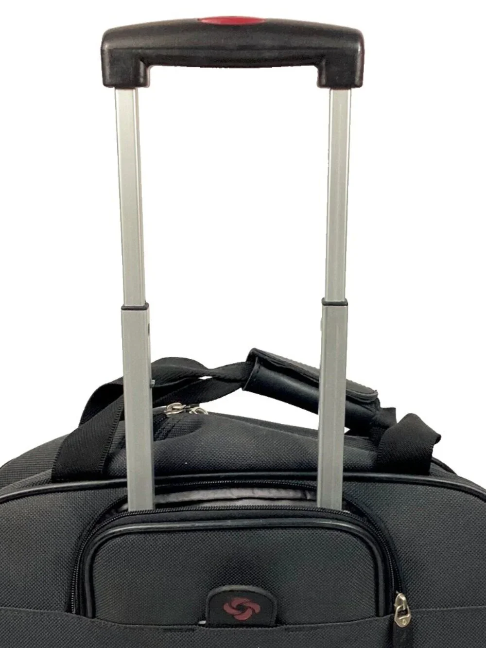 Samsonite Rolling Laptop Bag - Black/Red - Carry Handle + Pull-Along - EUC!
